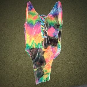 ESR Velvet rainbow body suit